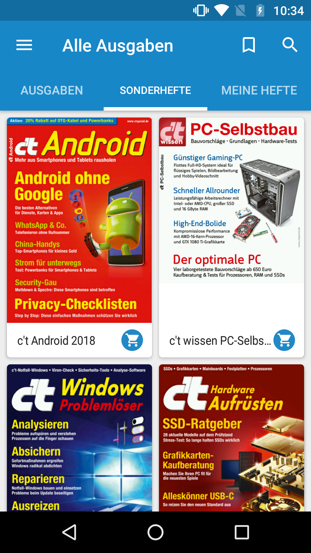 Android application c’t Magazin screenshort