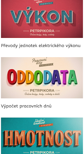 PetrPikora.com Screen 3