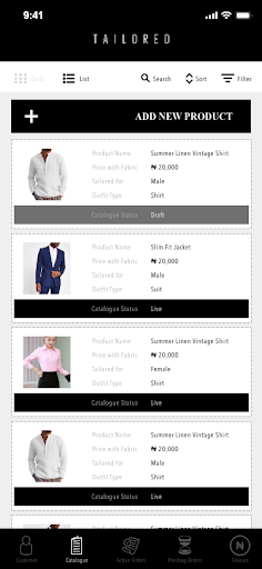 Tailored for Tailors - App for Screen 2