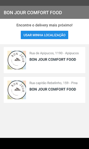 Android application Bon Jour Comfort Food screenshort