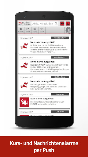 Android application onemarkets mobile Desk Pro screenshort