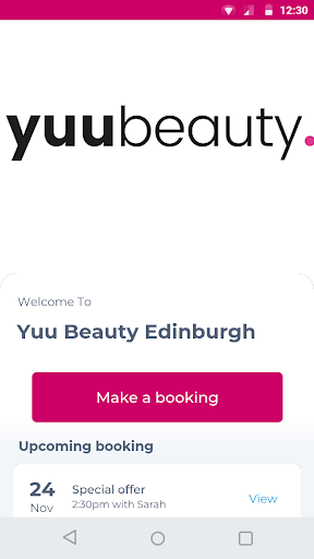 Android application Yuu Beauty Edinburgh screenshort