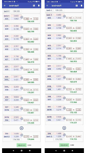 Auto level surveying calc Screen 2