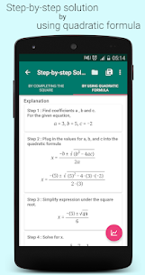 Solver de ecuaciones cuadráticas PRO APK (pago/completo) 3