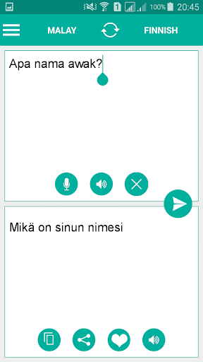Android application Finnish Malay Translator screenshort