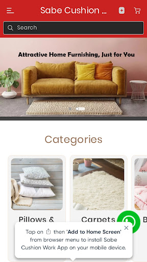Sabe Cushion Work Screen 2
