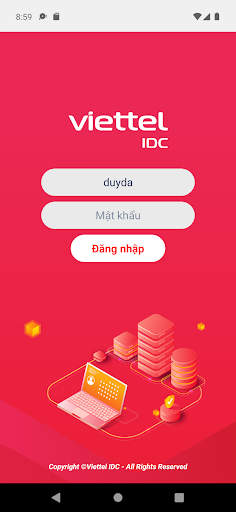 Android application IMS Viettel IDC screenshort