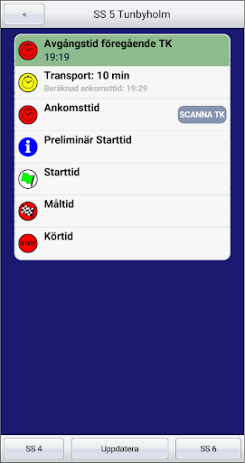 Resultatservice Tidkort Screen 2