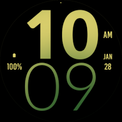 Green Yellow Large Watch Face