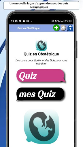 Android application Quiz en Obstétrique screenshort