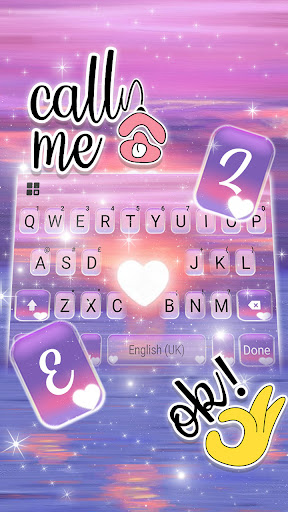 Aesthetic Sunset Keyboard Back Screen 2