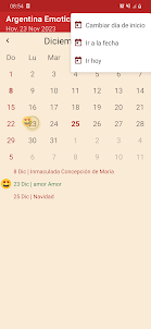 Argentina Emoticono Calendario