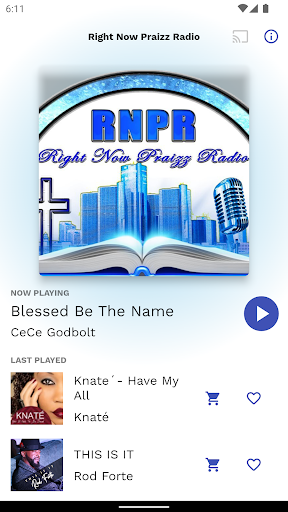Android application Right Now Praizz Radio screenshort
