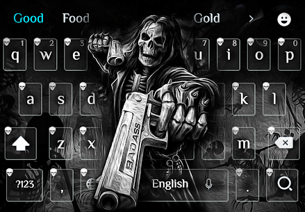 Death skull Gun Theme Keyboard For PC installation