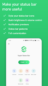 Super Status Bar: Personalizar