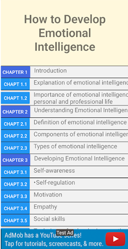 Android application Develop Emotional Intelligence screenshort