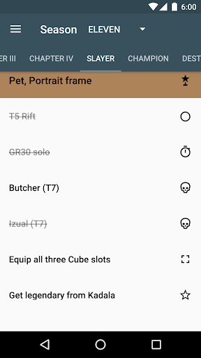 Android application Season Guide for Diablo 3 screenshort
