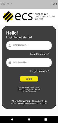 Android application ECS Mobile screenshort