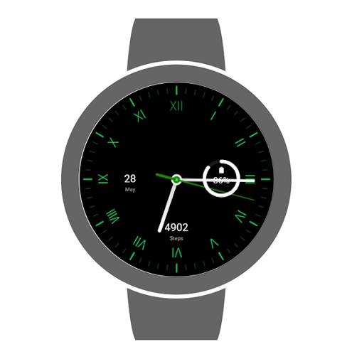 Android application Gr33ner Watch Face screenshort