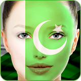 Pakistani Face Flag Photo Frames : 14 August Day icon