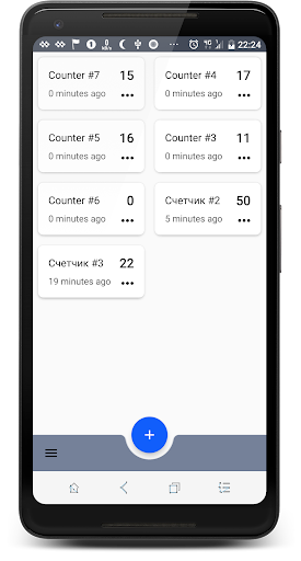 Touch, tap and click Counter Screen 2