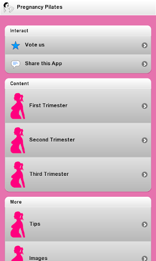 Android application Pregnancy Pilates screenshort