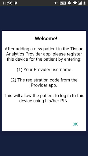 Android application MobileWoundCare for Patients screenshort