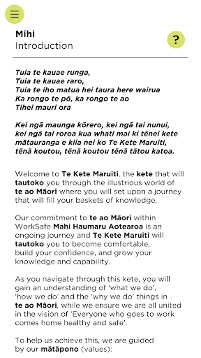 Te Kete Maruiti - WorkSafe NZ Screen 2