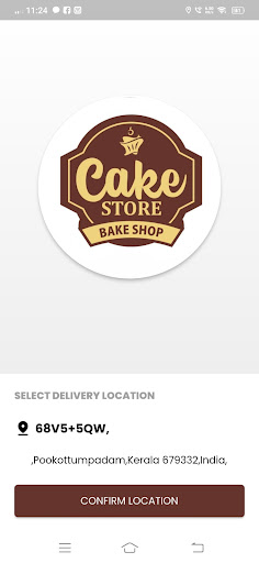 Android application Cake store bake shop screenshort