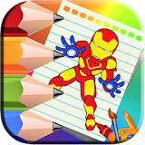 Heroes Coloring book for kids icon