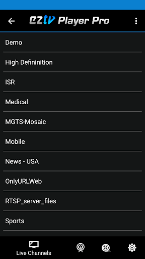 Android application EZ TV Player screenshort