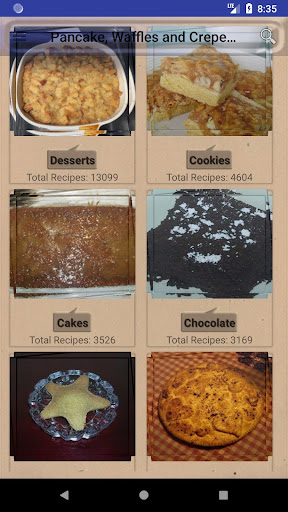 Android application Pancake, Waffles & Crepes Reci screenshort