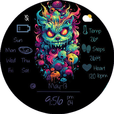 BFF63- Neon Art Skull colorful screenshot 19