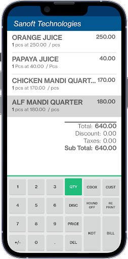 Android application YES POS screenshort