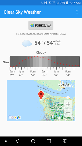 Android application Clear Sky Weather screenshort