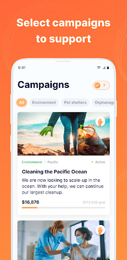 Android application Altruify screenshort