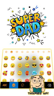 最新版、クールな Super Dad のテーマキーボードのおすすめ画像3
