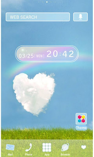 Android application Happy Rainbow Wallpaper Theme screenshort
