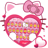 Pink Minny Cute Bowknot kitty Keyboard Theme icon