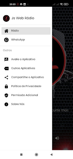 Android application Js Web Rádio screenshort