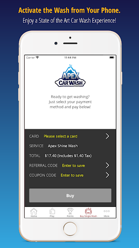 Apex Car Wash Screen 3