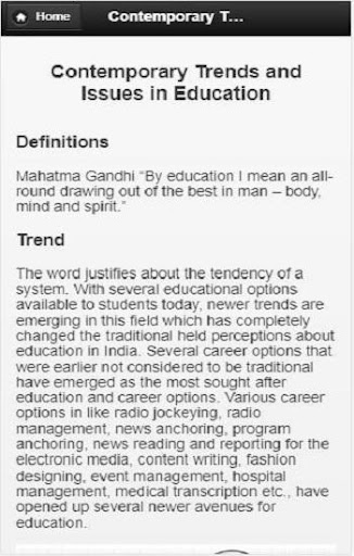 Android application Educational Contemporary Trend screenshort