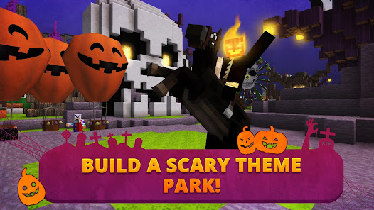 Scary Theme Park Craft: Spooky Horror Zombie Games  screenshots 1