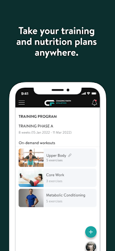 Android application CFAthletics screenshort