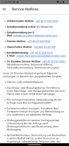 My Nissan Fleet Services Screen 3