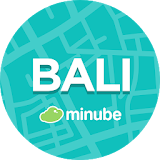 Bali Travel Guide in English with map icon