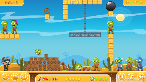 Android application shoot zombies Gibbets screenshort