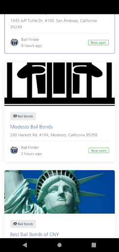 Bail Bonds Finder Screen 2