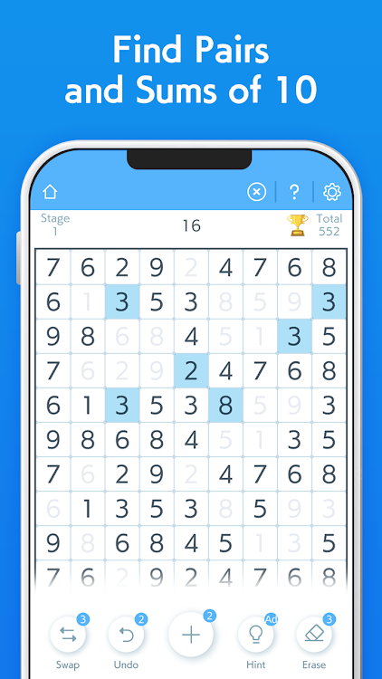 Ten Match - IQ Number Puzzle - 1.2.0 - (Android)