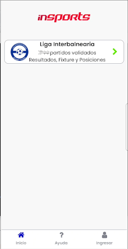 Android application inSports screenshort